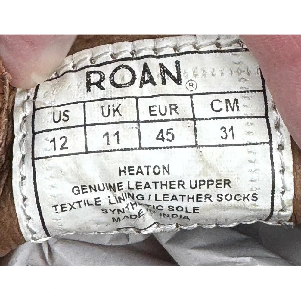 ROAN Bed Stu Shoes Heaton Men Size 12 Brown Leather‎ Lace-Up Oxford Dress